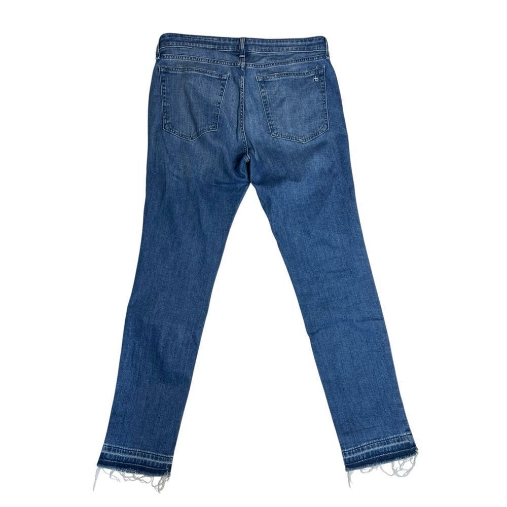 Rag & Bone Dre Low-Rise Slim Boyfriend Released Raw Hem Jeans Size 29 - Picture 9 of 11